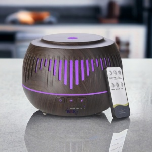Umidificator Ultrasonic Profesional BBK®, cu Difuzor Pentru Uleiuri Esențiale, 7 Culori Interschimbabile si Telecomanda - Img 1