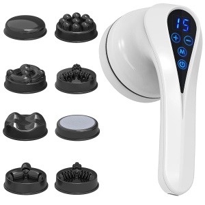 Aparat de Masaj Anticelulitic Profesional BellFyd® – 8 Capete, 5 Moduri, 6 Trepte, Reîncărcabil, Alb-Negru - Img 1