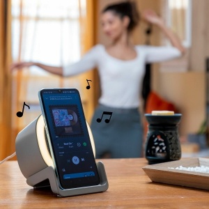 Boxă Bluetooth Inovatoare cu Încărcare Wireless și LED – Portabilă, Multifuncțională, Control Tactil, Lumina Duală, Compatibilă Universal - Img 8