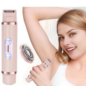 Epilator trimmer pentru față și bikini femei, fără durere, 2in1, cu încărcare USB-C - Img 6