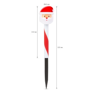 Lampă Solară cu LED Model „Moș Crăciun” - Aprindere Automată, Rezistentă la Apă, Ușor de Instalat, Acumulator Reîncărcabil, Iluminare Festivă pentru Grădină, 6.5x6.5x33.5 cm - Img 4