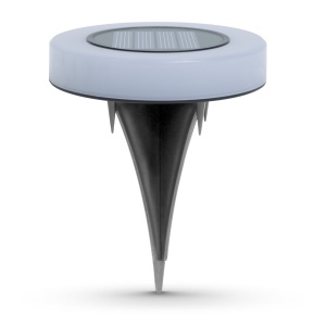 Lampa Solară LED Rotundă, Alb Cald, Autonomă și Rezistentă la Apă IP44, pentru Grădină, Terasă și Decor Exterior, 105 x 128 mm - Img 2