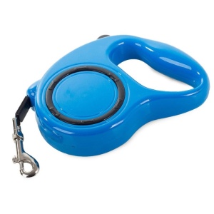 Lesă Retractabilă pentru Câini Roll Leash – Confortabilă, Puternică, 5m, pentru Câini de Până la 15kg, cu Buton de Frână și Blocare Albastra - Img 2