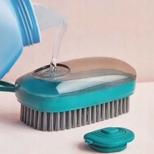 Perie de Curățat cu Distribuitor de Lichid - Eficiență Maximală în Îndepărtarea Murdăriei, Design Ergonomic, Ideală pentru Vase, Încălțăminte și Textile - Img 5