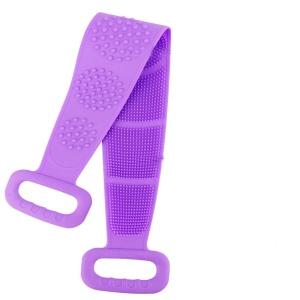 Exfoliant pentru spate din silicon cu mâner și funcție de masaj - Albastra