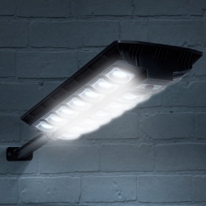 Proiector Solar de Perete cu 520 LED-uri, 3000 Lumeni, Senzor de Mișcare, IP65, 20W, Negru - Img 1
