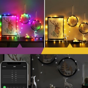 Sir de Lumina Inteligenta LED RGBIC USB, 20 LED-uri, Bluetooth, Control Mobil & Telecomanda, 2m, pentru Interior si Exterior, Efecte Luminoase Personalizabile - Descoperiti Magia Luminii - Img 4