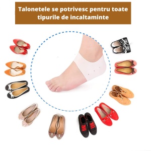 Talonete din Silicon pentru Protectia Calcaiului, Ameliorarea Durerilor si Vindecarea Calcaielor Crapate