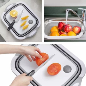 Placa de taiat multifunctionala 3-in-1, fabricata din materiale de calitate, durabila, pliabila si usor de utilizat pentru uz casnic si in aer liber, perfecta pentru camping, drumetii, pescuit si picnic-uri