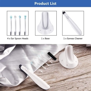 Curățător de urechi cu LED vibrant, 4 capete, extragere eficientă a cerumenului, iluminare, vibrație 12000 rpm - Img 7