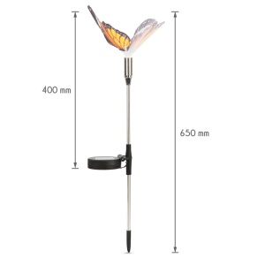 Lampă Solară LED Model Fluture, 65 cm, Iluminare Automată și Energie Solară, Design Feeric, Garden of Eden - Alb Rece, Autonomie 6-8 ore - Img 4