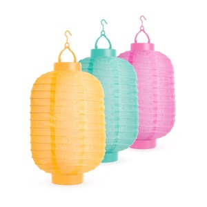 Lampion Solar cu LED Alb Rece 3 Culori, Rezistent la Intemperii, Pliabil și Suspendabil - Iluminat Decorativ Ideal pentru Grădină și Terasă, Ø 21 cm - Img 1