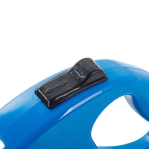 Lesă Retractabilă pentru Câini Roll Leash – Confortabilă, Puternică, 5m, pentru Câini de Până la 15kg, cu Buton de Frână și Blocare Albastra - Img 3