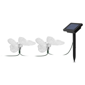 Lumină Solară cu LED în Formă de Fluturi Colorați - 2,9m, 10 LED-uri Multicolore, Autonomie 6-8 Ore, Panou Solar, Ideală pentru Grădină - Img 2