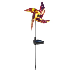 Mini-Turbină Eoliană Solară LED, Multicoloră, Detașabilă, Rezistentă la Ploaie, Ușor de Instalat, 75x23x23cm - Img 4