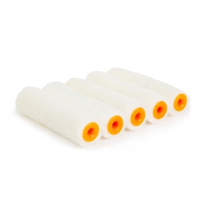 Rolă de Vopsit Profesională Velur - Set 5 Bucăți, 100 mm - Distribuție Uniformă a Vopselei pentru Lemn și Metal, Rezistent la Solvenți, Absorbție Superioară - Img 1