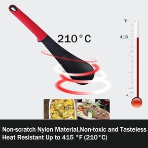 Set de 6 Ustensile de Bucătărie Rezistente la Căldură cu Mânere Ergonomice Colorate – Ideal pentru Oale și Tigăi Antiaderente - Img 4