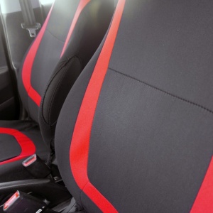 Huse Auto Universale CARGUARD - Protecție Superioră, Design Bicolor Roșu-Negru, Instalare Ușoară, Compatibilitate Extinsă, Eleganță și Confort - Img 2