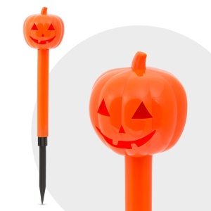 Lampa Solara Decorativa Model Dovleac Halloween – Lumina de Ghidare si Decor Exterior, Aprindere Automata, Rezistenta la Apa, Instalare Simplă, 6,7x6,7x21,5 cm - Img 1