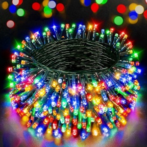 Lumini de Craciun MULTICOLOR, Interior Exterior, Instalatie Luminoasa Pentru Brad si Impodobirea Casei, 8 jocuri de lumini, 100 - 500 LED - Img 1