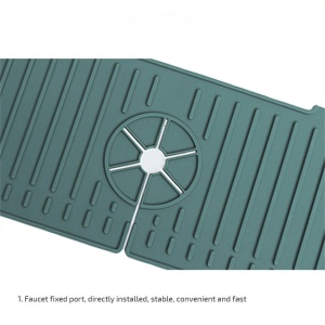 Protecție Împotriva Stropilor pentru Chiuvetă - Flexibilă, Uscare Rapidă, Tavă Universală, Robinet Integrat, Accesoriu Bucătărie Multifuncțional - Img 6