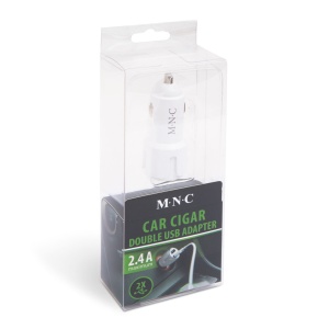 Adaptor Bricheta Auto 2x USB – Încărcător Rapid, Compatibil iPhone/iPad/Telefoane Mobile, Tensiune 12-24V, Curent 2400mA - Alb - Img 3
