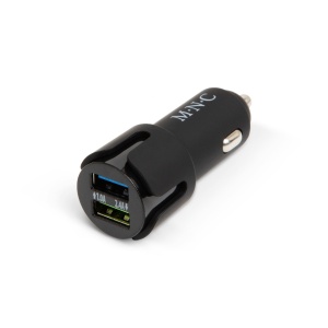 Adaptor Dual USB pentru Bricheta Auto, Negru - Încărcare Rapidă, Compatibil cu iPhone, iPad, Telefoane Mobile, MP3, PDA, Navigație, Curent Ieșire 2400 mA, Tensiune 12-24V CC - Img 1