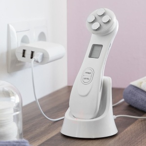Aparat de masaj facial multifuncțional cu radiofrecvență și fototerapie - îmbunătățește starea și aspectul pielii