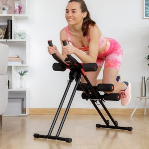 Aparat pentru exerciții abdominale, pliabil,  cu ghid pentru exercitii