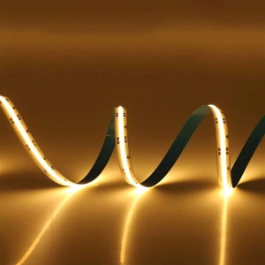 Banda LED COB Flexibilă, Alb Cald 3000K, 24V, 11W/m, 312 LED-uri/m, Luminozitate Ridicată, 10m/Pachet, Autoadezivă - Img 1