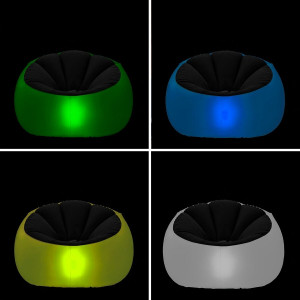 Fotoliul Gonflabil cu Lumină LED: Confort și Ambient Multicolor pentru Interior și Exterior