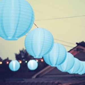 Lampion LED Albastru - Atmosferă calmă și liniștitoare! - Img 1