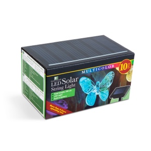 Lumină Solară cu LED în Formă de Fluturi Colorați - 2,9m, 10 LED-uri Multicolore, Autonomie 6-8 Ore, Panou Solar, Ideală pentru Grădină - Img 3