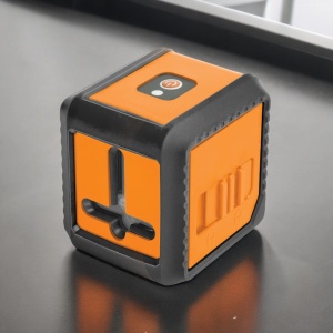 Nivelă laser Handy compactă și ușor de utilizat, linie roșie, montare flexibilă, geantă inclusă - 2 x AAA, 10 m - Img 1