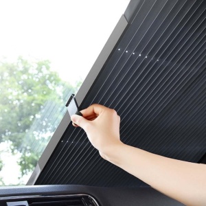 Parasolar Retractabil și Kit de Curățare cu Microfibră - Set Complet de Protecție și Curățare Auto - Img 2