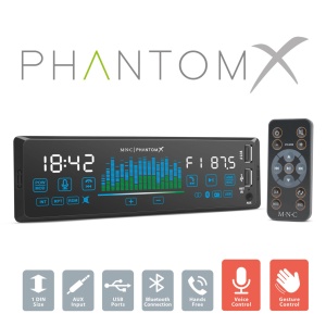 Radio MP3 player auto „PhantomX” - 1 DIN - 4 x 50 W - versiune gestuală - BT - MP3 - AUX - USB - Img 3