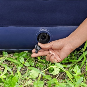 Saltea gonflabilă single velur albastru 185x76x22 cm - Confort maxim, rezistență, inflare rapidă, utilizare versatilă, ideală pentru camping și oaspeți - Img 7