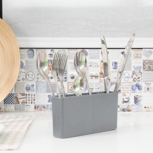 Scurgător de Vase Extensibil din Oțel Inoxidabil și Polipropilenă, 28-47cm, Antiderapant, cu Coș de Tacâmuri Detașabil, Design Compact
