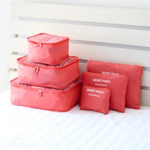 Organizator de calatorie set de 6 piese, fabricat din material nylon de calitate, rezistent la uzura si apa, permite organizarea si protejarea hainelor in timpul calatoriei, cu sistem de plasa si greutate redusa.