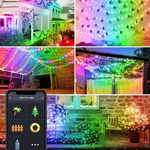 Șir de Lumină Inteligentă USB 66 LED-uri RGB 10m Bluetooth | Ambientală și Colorată pentru Exterior și Interior - Img 3