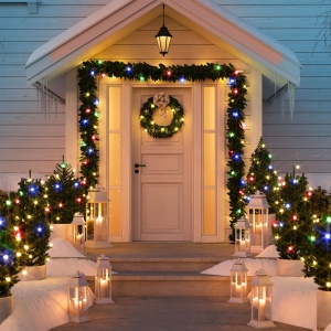 Șir de Lumini LED Solare Decorative "Grădina Edenului" - 50 LED-uri Colorate, Funcționare Autonomă, 5+2m, Ideal pentru Grădină și Terasă - Img 3