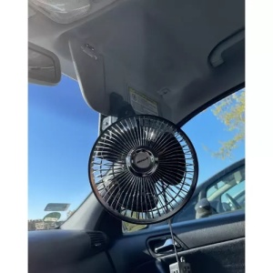 Ventilator Rotativ Auto - Soluție de Răcire pentru Șofer și Pasageri, Ușor de Instalare și Control, Oscilație și 2 Modele de Viteză - Img 4