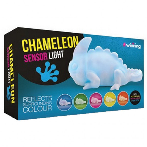 Lampa ambientala model Cameleon, modifica culoarea in functie de mediu, alimentare USB, 19 x 13 x 11 cm, Plastic ABS