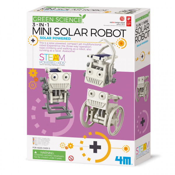 Mini robot solar 3-in-1