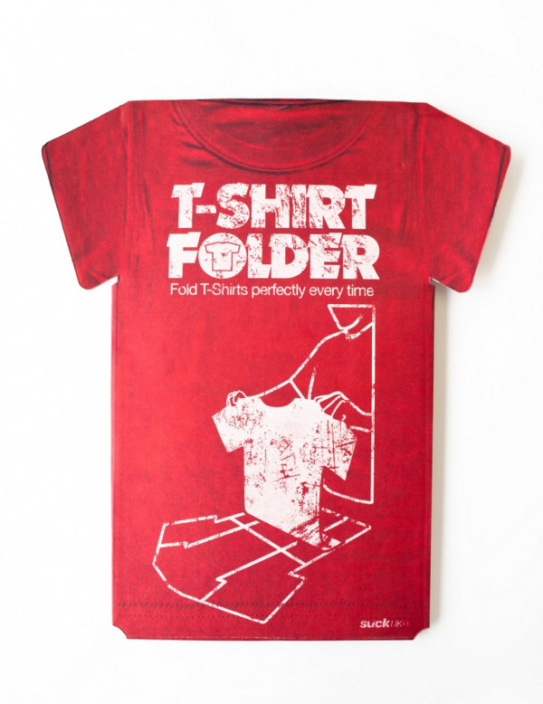 Impaturitor rapid de tricouri, 81 x 69 cm, rosu, instructiuni imprimate, Suck UK