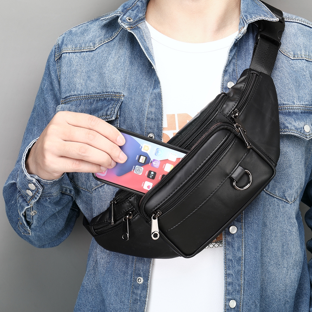 Borseta pentru barbati, Iseron GT3801, piele naturala, model maro inchis - imagine 6