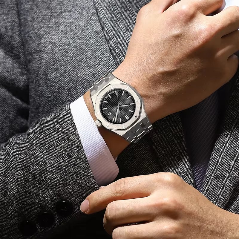 Ceas barbatesc Poedagar CS1864, otel inoxidabil, rose gold, cadran albastru - 1 | YEO