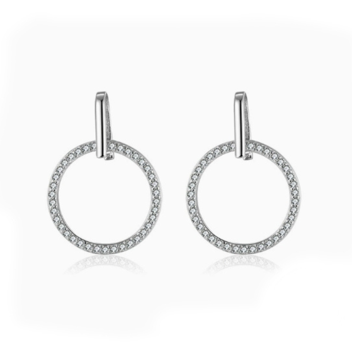 Cercei argint 925, JW1780, model elegant, placati cu rodiu