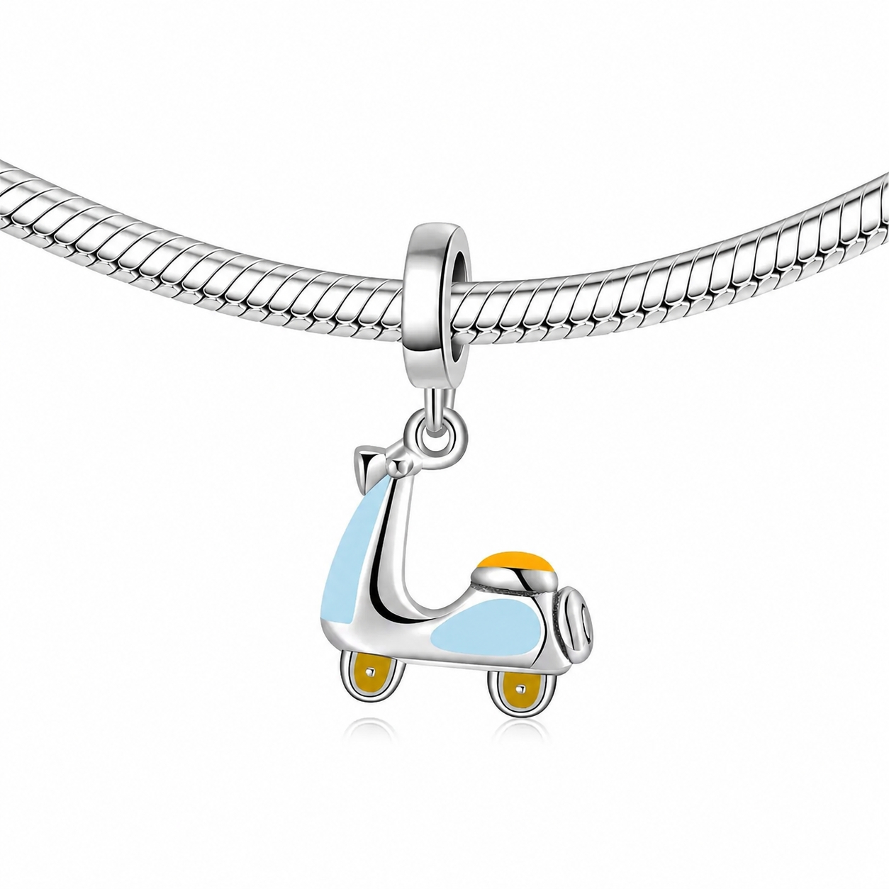Charm/talisman argint 925, JW1626, model Scooter, placat cu rodiu