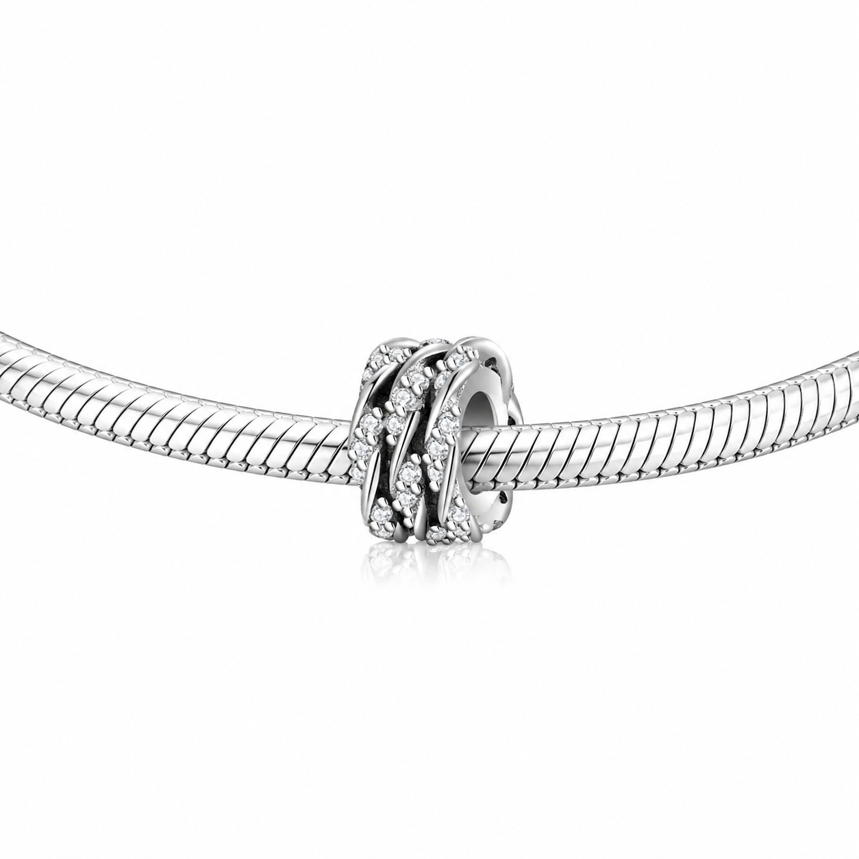 Charm/talisman argint 925, JW1632, model clasic, placat cu rodiu